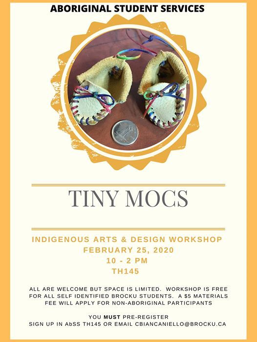 Tiny Mocs Workshop At Brock University Aboriginal Student