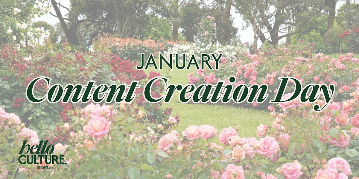 January Content Creation Day, 14 January | Event in Mesa | AllEvents
