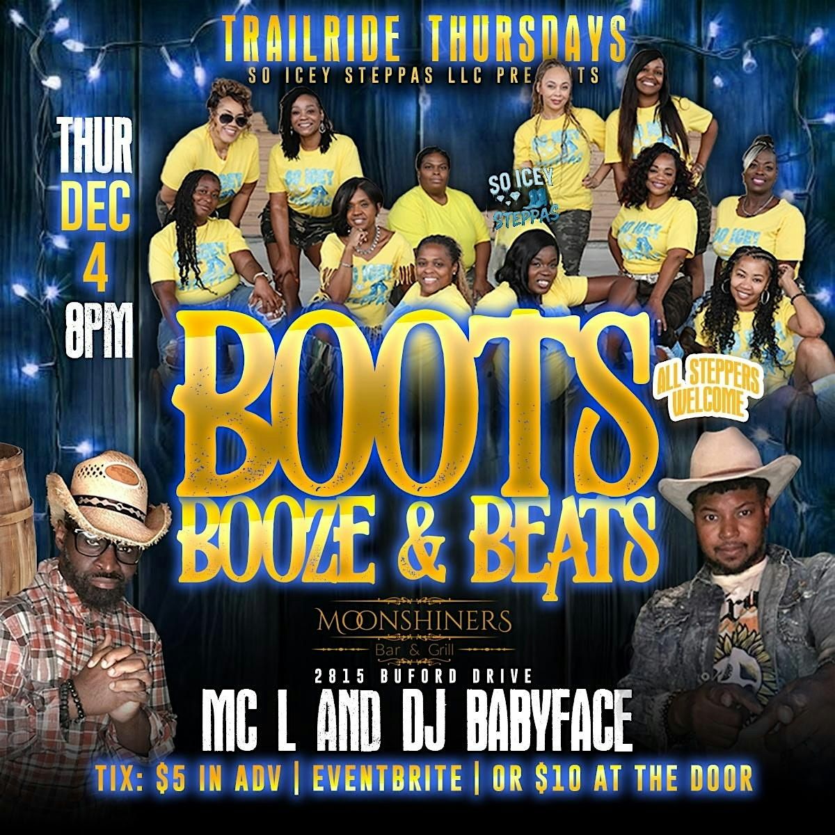 Boots Booze and Beats, 4 December | Event in Buford | AllEvents