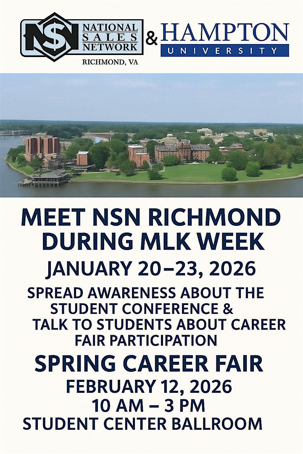 NSN Richmond x Hampton University | MLK Week Student Outreach, 20 January | Event in Hampton | AllEvents