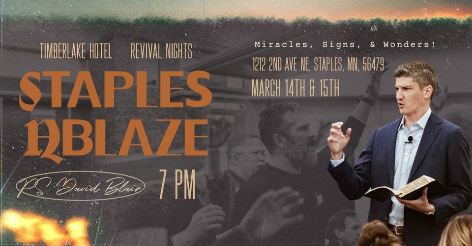 Staples Ablaze!, Timbers Restaurant & Event Center, Staples, March 14