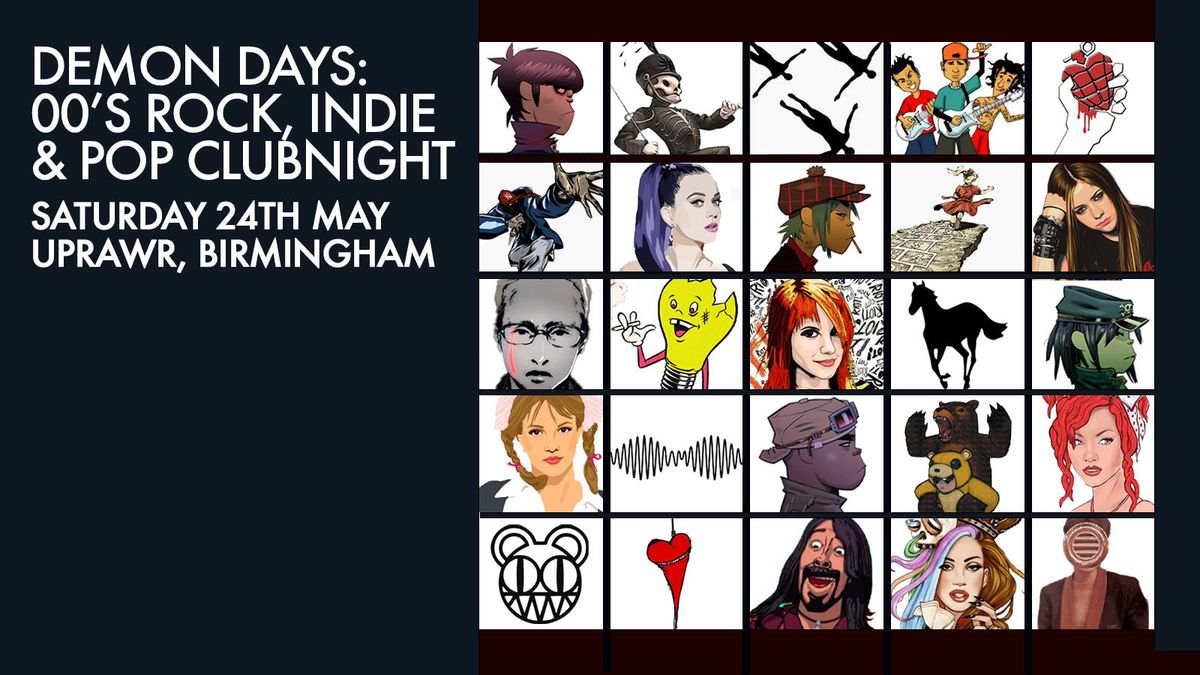 'Demon Days': 2000's Rock, Emo, Indie &amp; Pop Clubnight, 24 May | Event in Birmingham | AllEvents