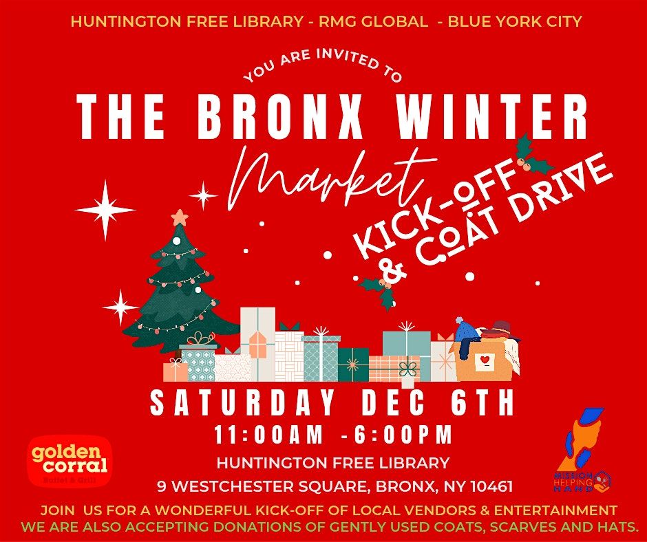 BRONX WINTER MARKET KICK-OFF & COAT DRIVE, 6 December | Event in The Bronx | AllEvents
