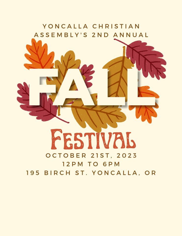 YCA 2nd Annual Fall Festival ? (FREE), Yoncalla Christian Assembly