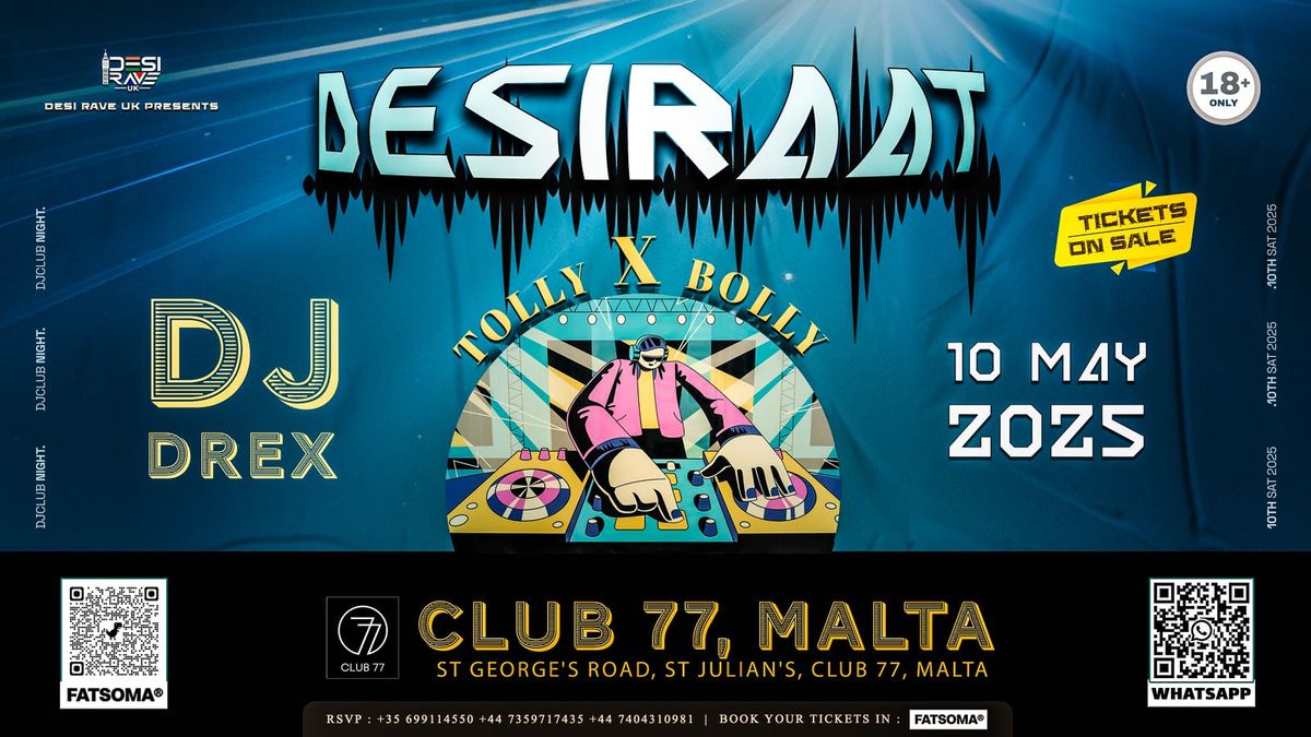 DesiRaat TollyXBolly by DesiRave | Event in Saint Julians | AllEvents