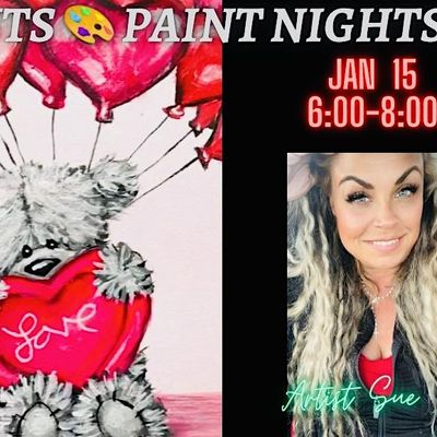$20 Paint Night - Valentine Bear- Highland Grille Turner