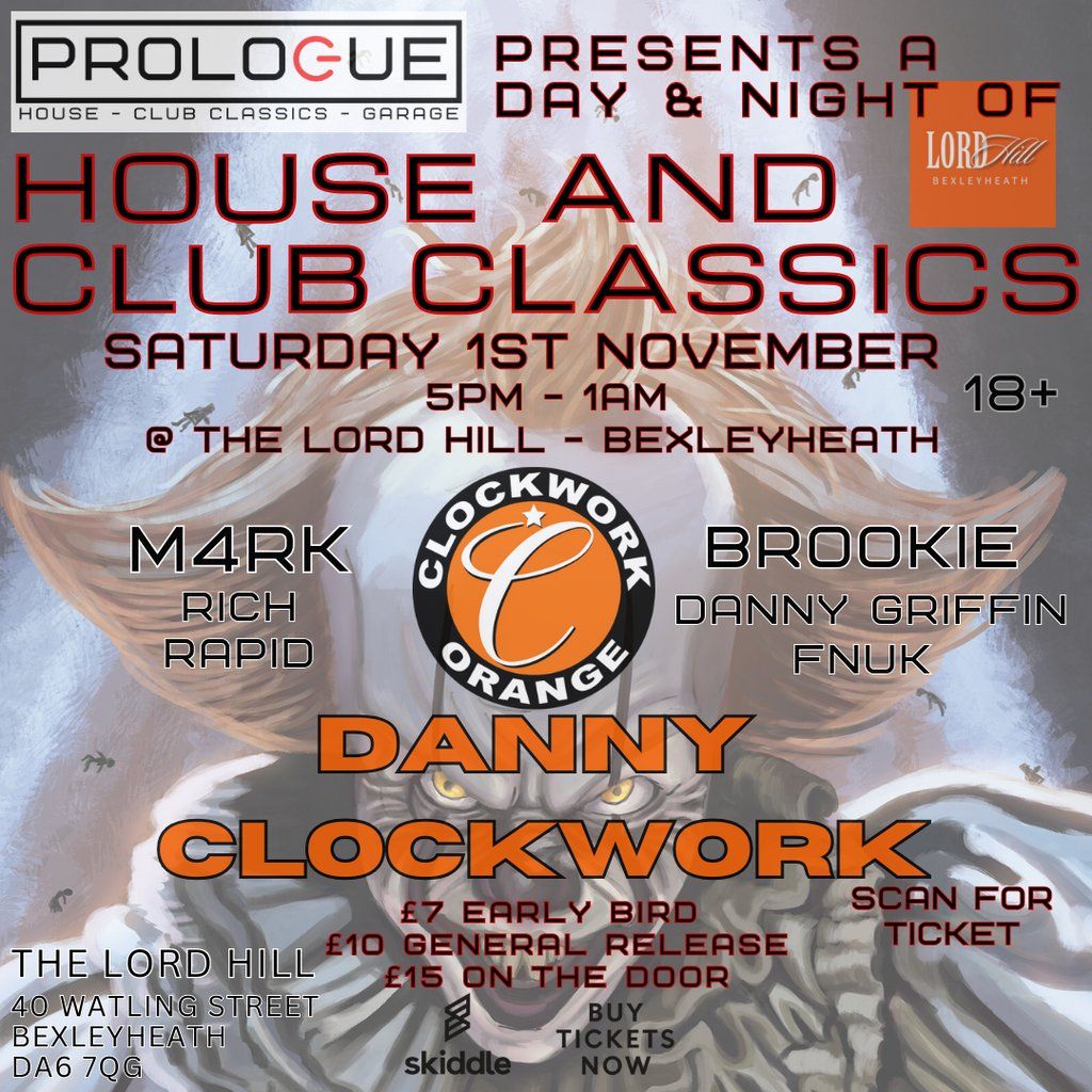 Prologue Presents a Day and Night of House and Club Classics, 1 November | Event in Bexley | AllEvents