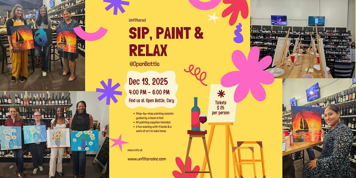 Sip and Paint @ OpenBottle, 13 December | Event in Morrisville | AllEvents