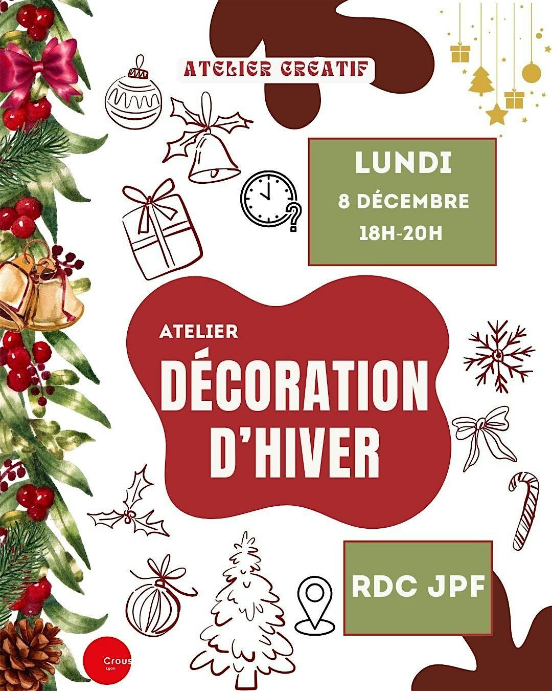 Atelier décorations d'hiver, 8 December | Event in Lyon | AllEvents