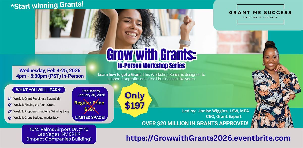 Grow with Grants: In-person Series (Virtual option also available)