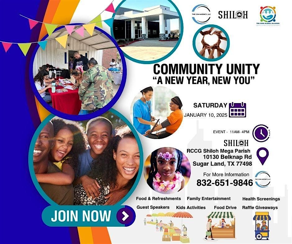 Community Unity- A New Year, New You, 10 January | Event in Sugar Land | AllEvents