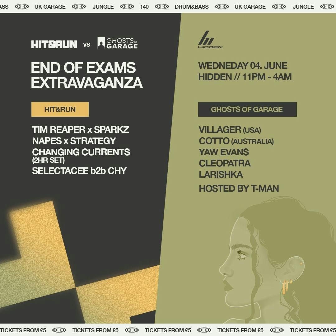 HIT &amp; RUN vs GHOSTS OF GARAGE - TIM REAPER, VILLAGER, NAPES, COTTO, CHANGING CURRENTS &amp; more, 4 June