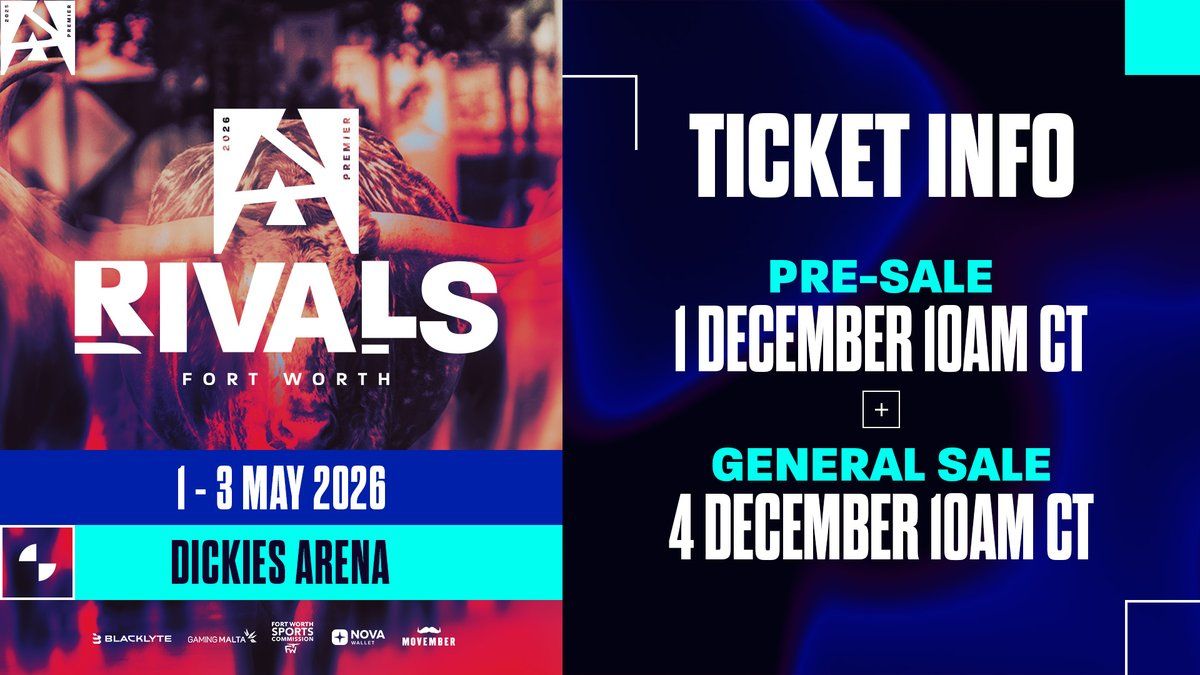 2026 BLAST Premier Fort Worth Rivals - Sunday at Dickies Arena, 3 May | Event in Fort Worth | AllEvents