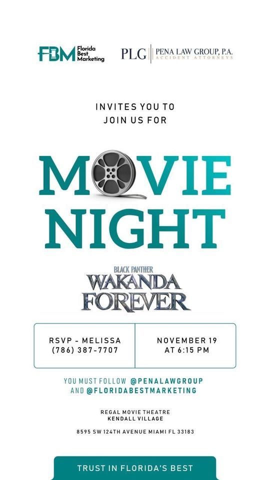 Free Movie Screening Black Panther Wakanda Forever, Kendall Village