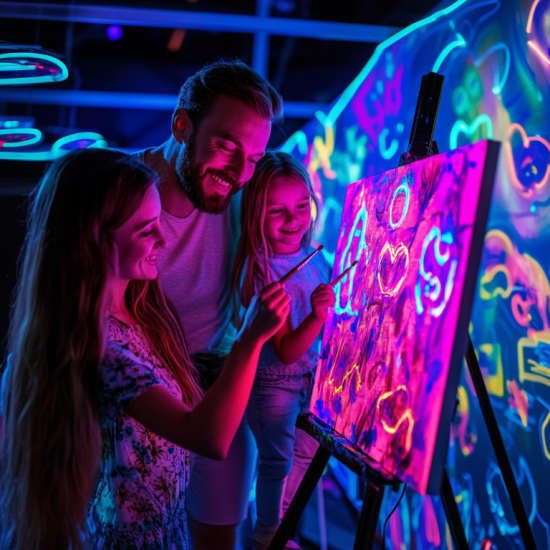 Neon Brush Kids: A Neon Painting Class for the Family, 17 May | Event in Seattle | AllEvents