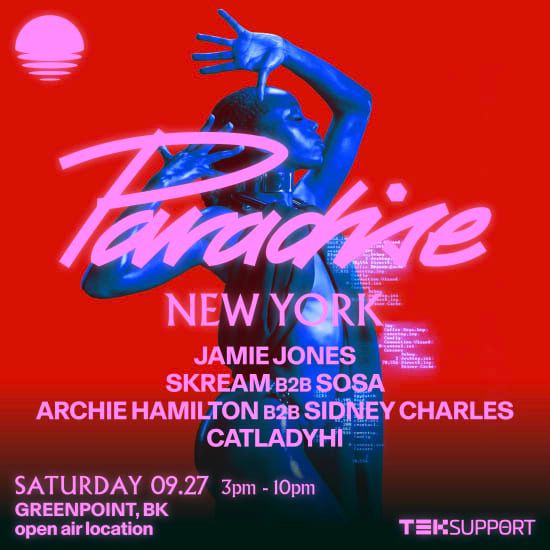 Teksupport: Jamie Jones presents Paradise, 27 September | Event in Long Island City | AllEvents