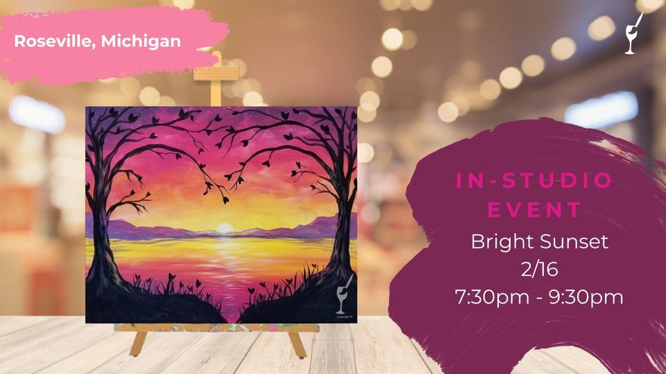 **VALENTINE CELEBRATION** Bright Sunset, Painting with a Twist