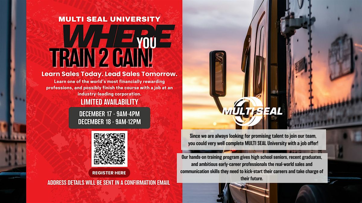 MULTI SEAL Sales Training, 17 December | Event in New Caney | AllEvents