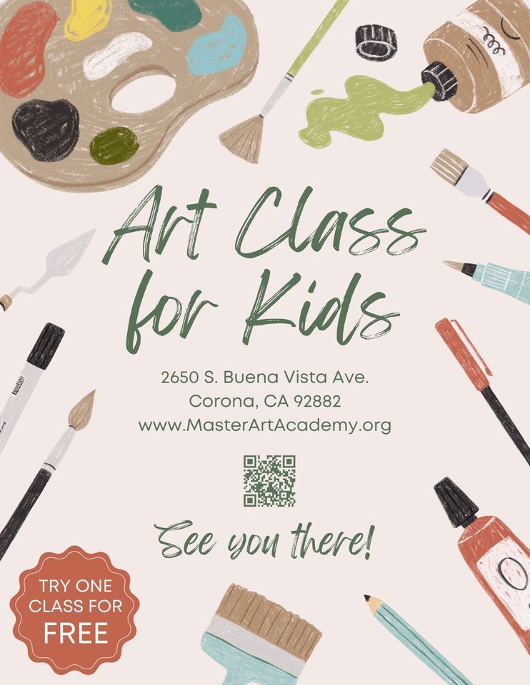 One FREE Art Class For Kids 2650 S Buena Vista Ave Corona CA 92882 one-free-art-class-for-kids-2650-s-buena-vista-ave-corona-ca-92882