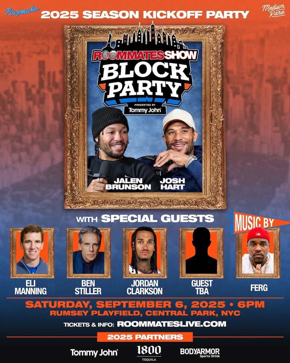 Roommates Show Block Party: Ferg  Jalen Brunson & Josh Hart, 5 September | Event in New York | AllEvents