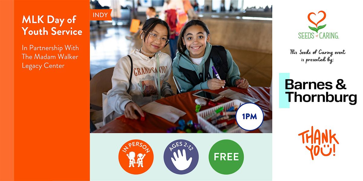 In Person: MLK Day of Youth Service @ 1pm, 19 January | Event in Indianapolis | AllEvents
