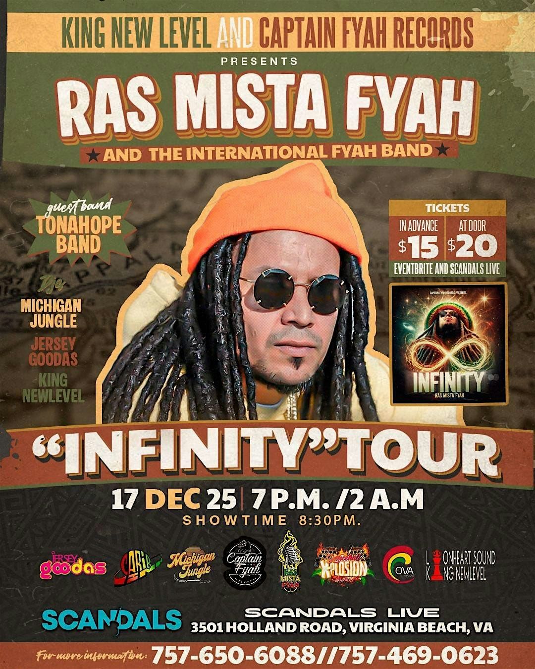 King New Level & Captain Fyah Records presents " Infinity" Tour RAS MISTA F, 17 December | AllEvents