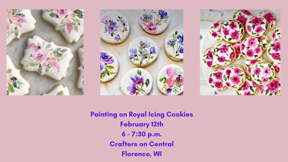 Painting on Royal Icing Cookies, Crafters on Central, Florence