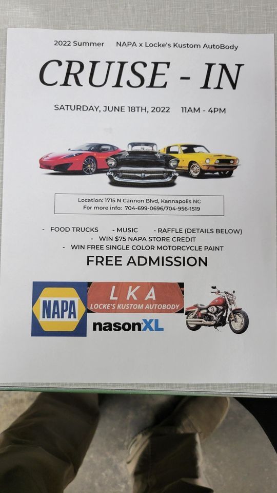 Kannapolis Cruise In, NAPA Auto Parts 1715 N Cannon Blvd, Kannapolis