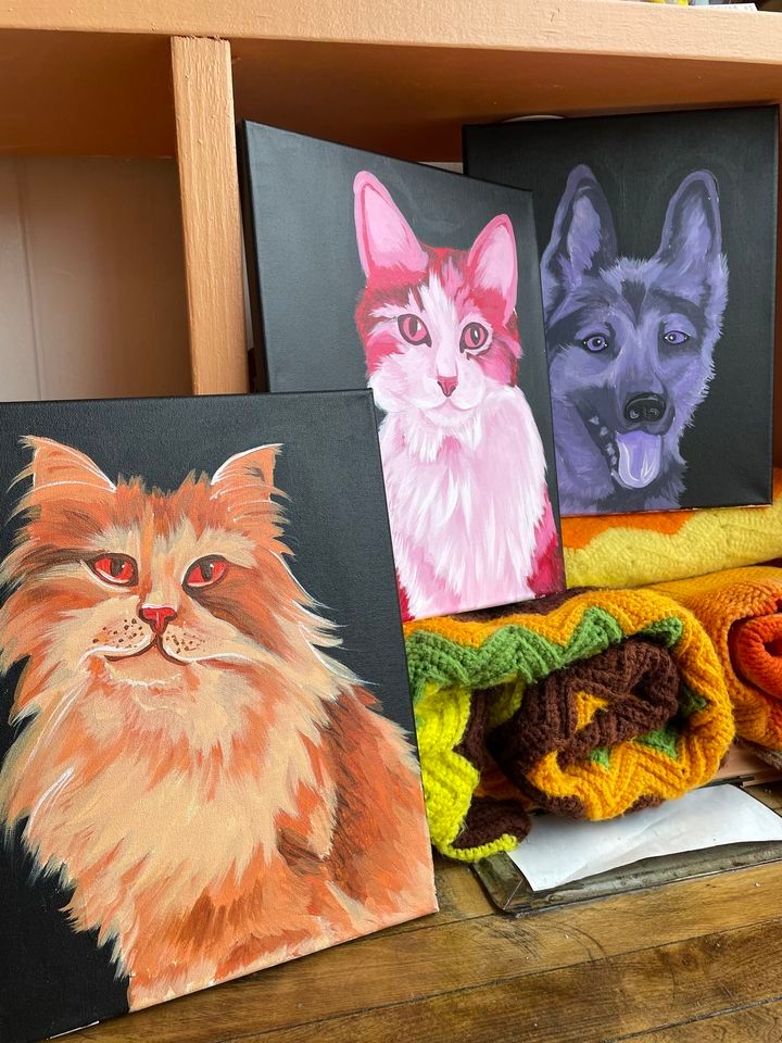 Paint Your Pet Class Monochrome, Art Heads Emporium, Rochester