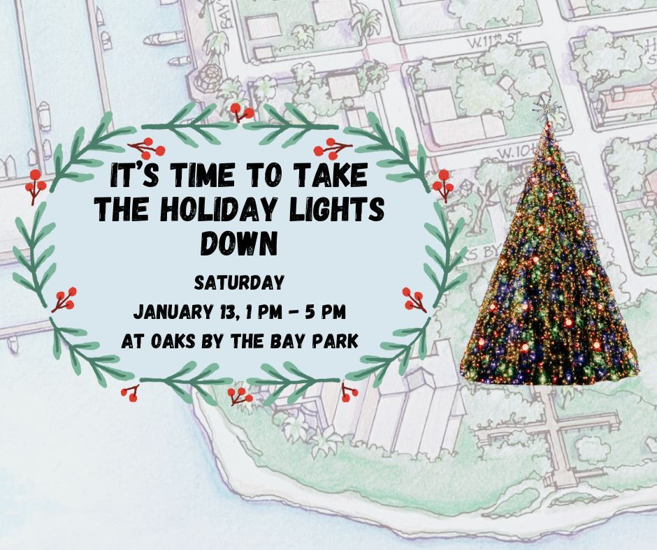 Time to put the lights away, Oaks By The Bay, Panama City, January 13