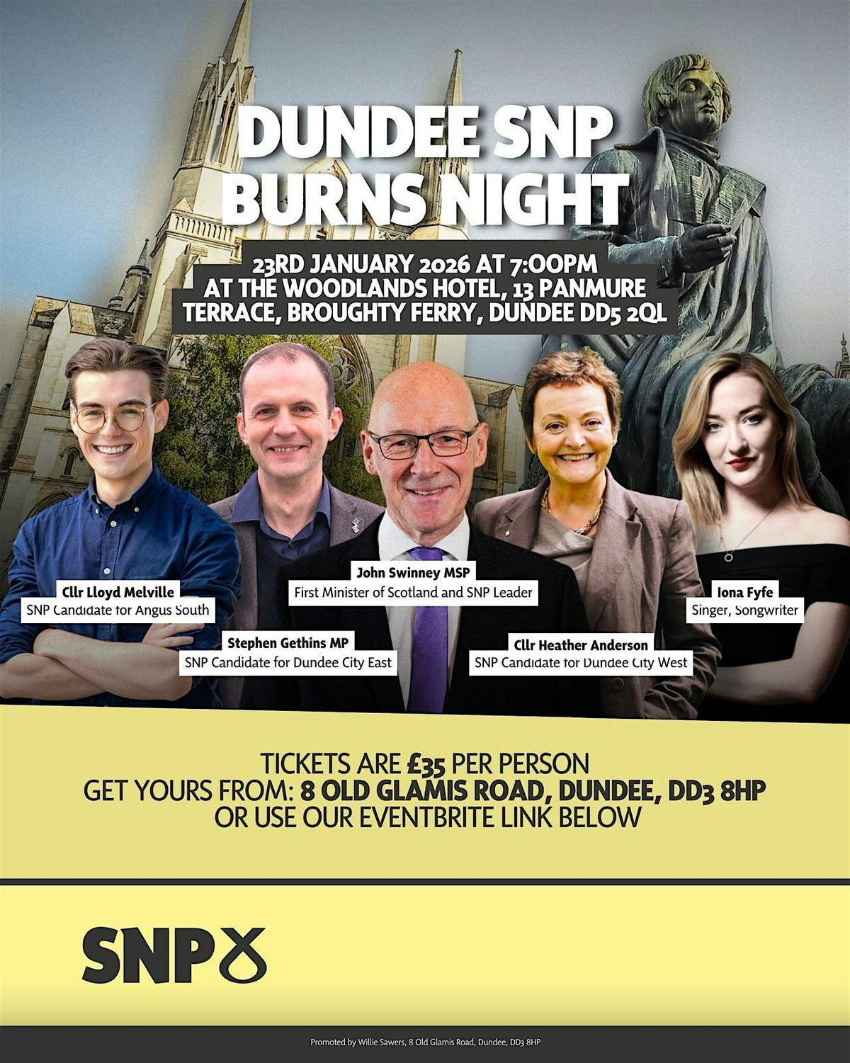 Dundee SNP Burns Supper, 23 January | Event in Dundee | AllEvents