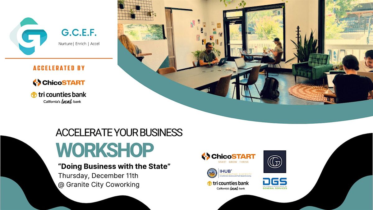 Doing Business with the State Workshop at  Granite City Coworking, 11 December | Event in Folsom | AllEvents