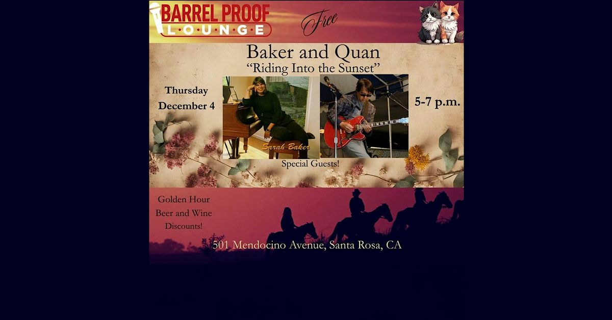 Riding Into the Sunset - Sarah Baker - Randy Quan - Special Guests, 4 December | Event in Santa Rosa | AllEvents