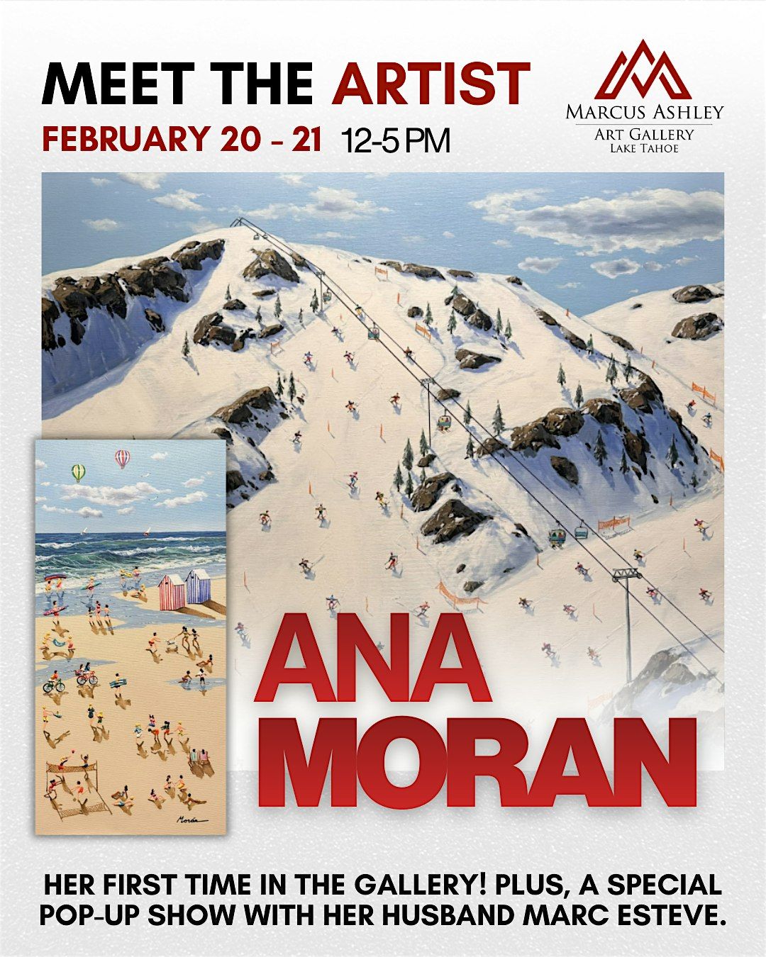 Meet the Artists ~ Ana Moran & Marc Esteve ~ February 20 -  21, 20 February | Event in South Lake Tahoe