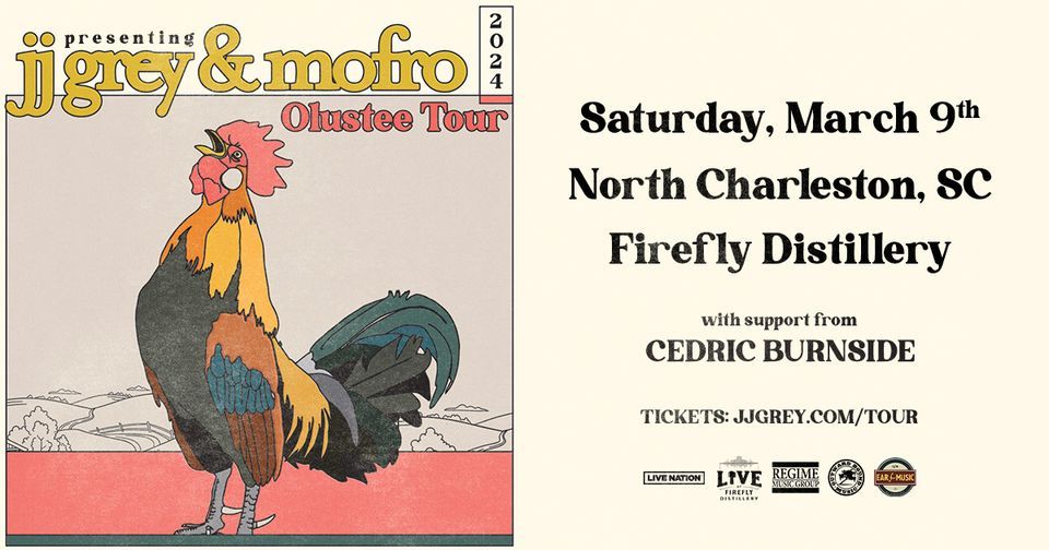 JJ Grey & Mofro Olustee Tour, Firefly Distillery, Goose Creek, March 9