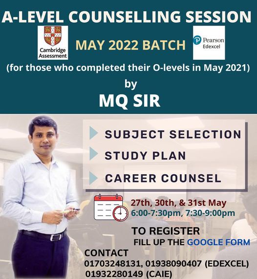 A Level Counselling Session For May 2022 Batch Edexcel Cambridge May 27 To May 31 Online Event Allevents In All Events In May 2022