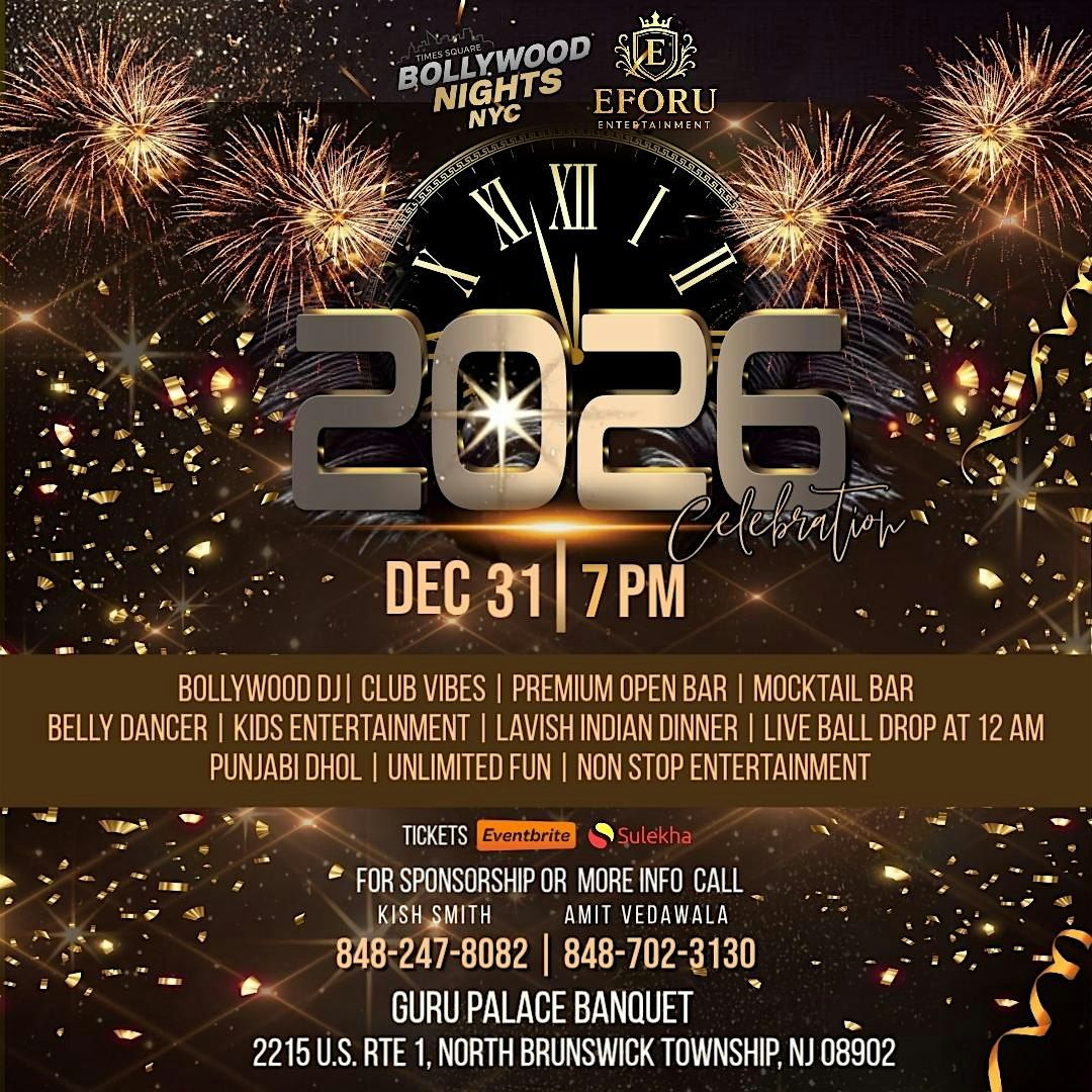 New Year Eve  2026 Celebration @ Guru Palace Banquet, 31 December | Event in North Brunswick Township | AllEvents