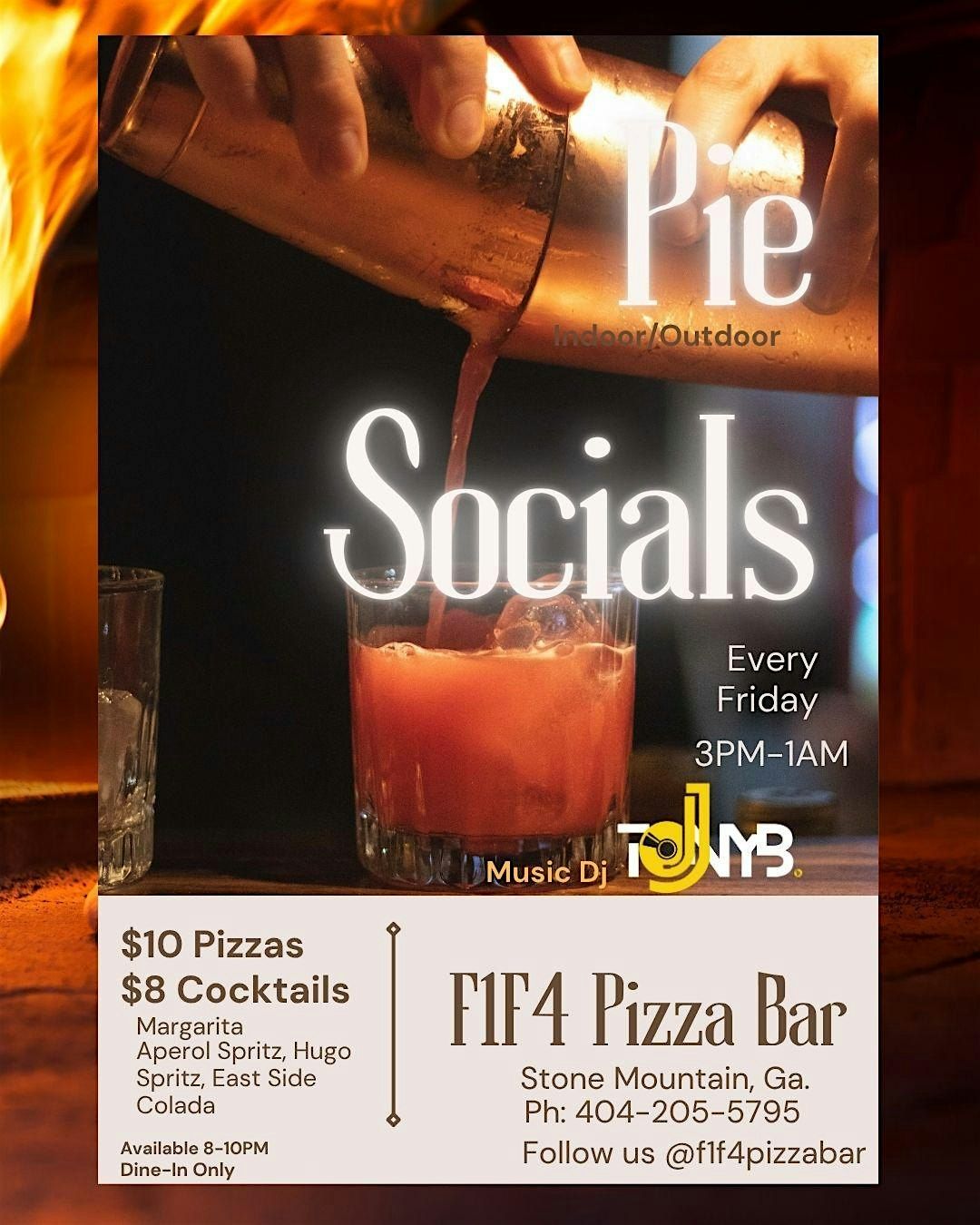 Copy of Pie Socials at F1F4 Pizza Bar | Event in Stone Mountain | AllEvents