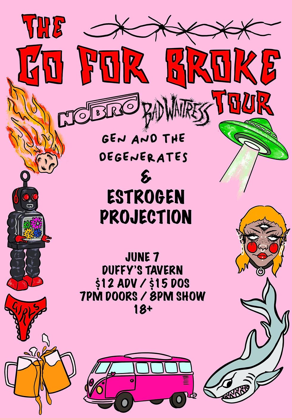 Bad Waitress at Moe's Original BBQ, 6 June | Event in Englewood | AllEvents