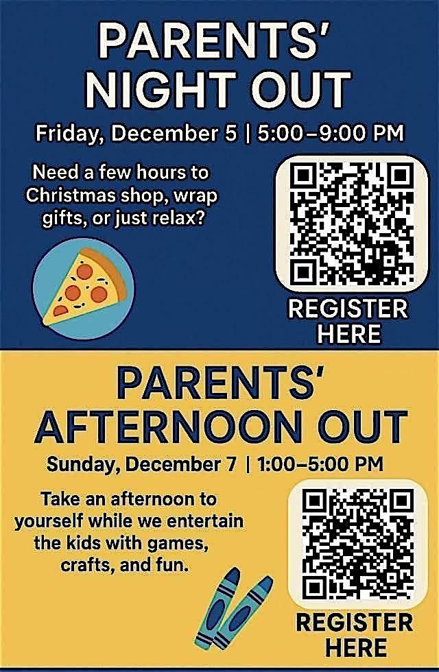 Parents's Afternoon Out, 7 December | Event in Severna Park | AllEvents