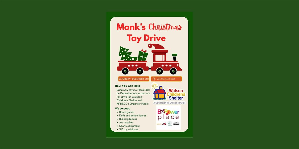 Monk’s Christmas Toy Drive, 6 December | Event in Missoula | AllEvents