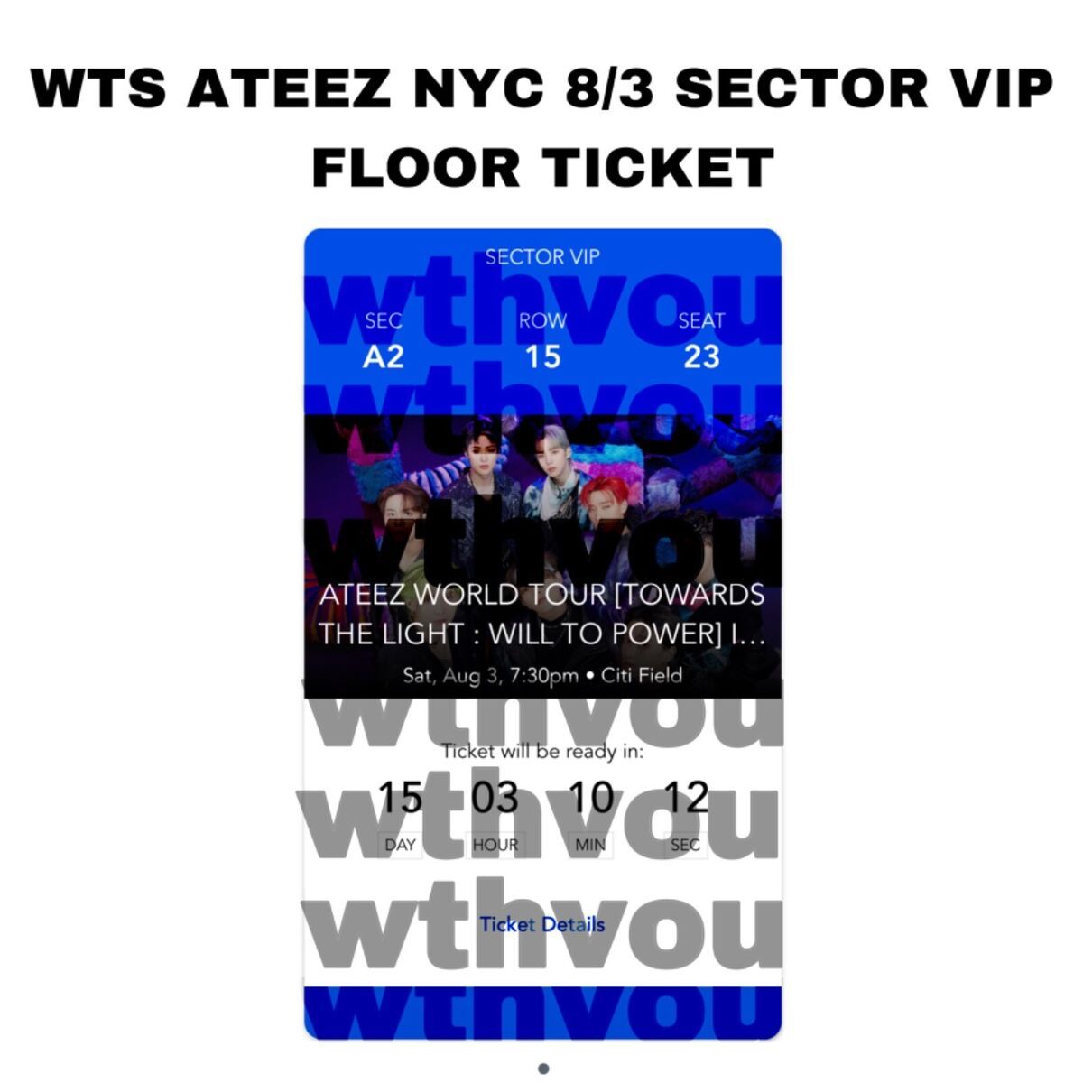 Ateez Flushing Tickets, 13 July | Event in Flushing | AllEvents
