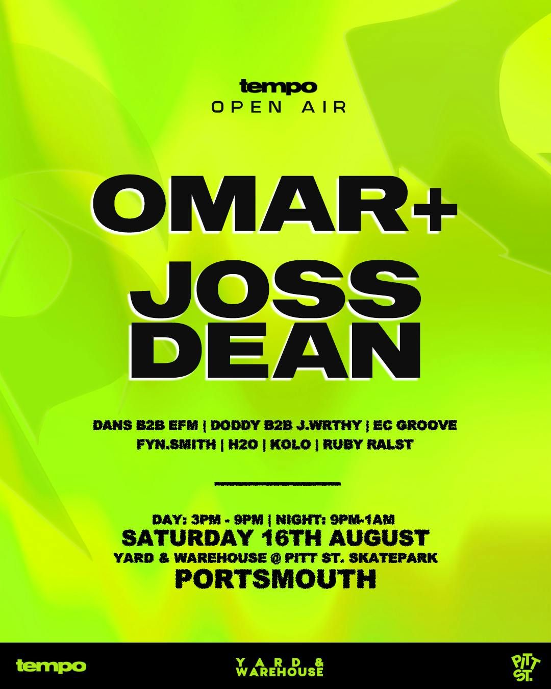 tempo: Omar+ &amp; Joss Dean, 16 August | Event in Portsmouth | AllEvents