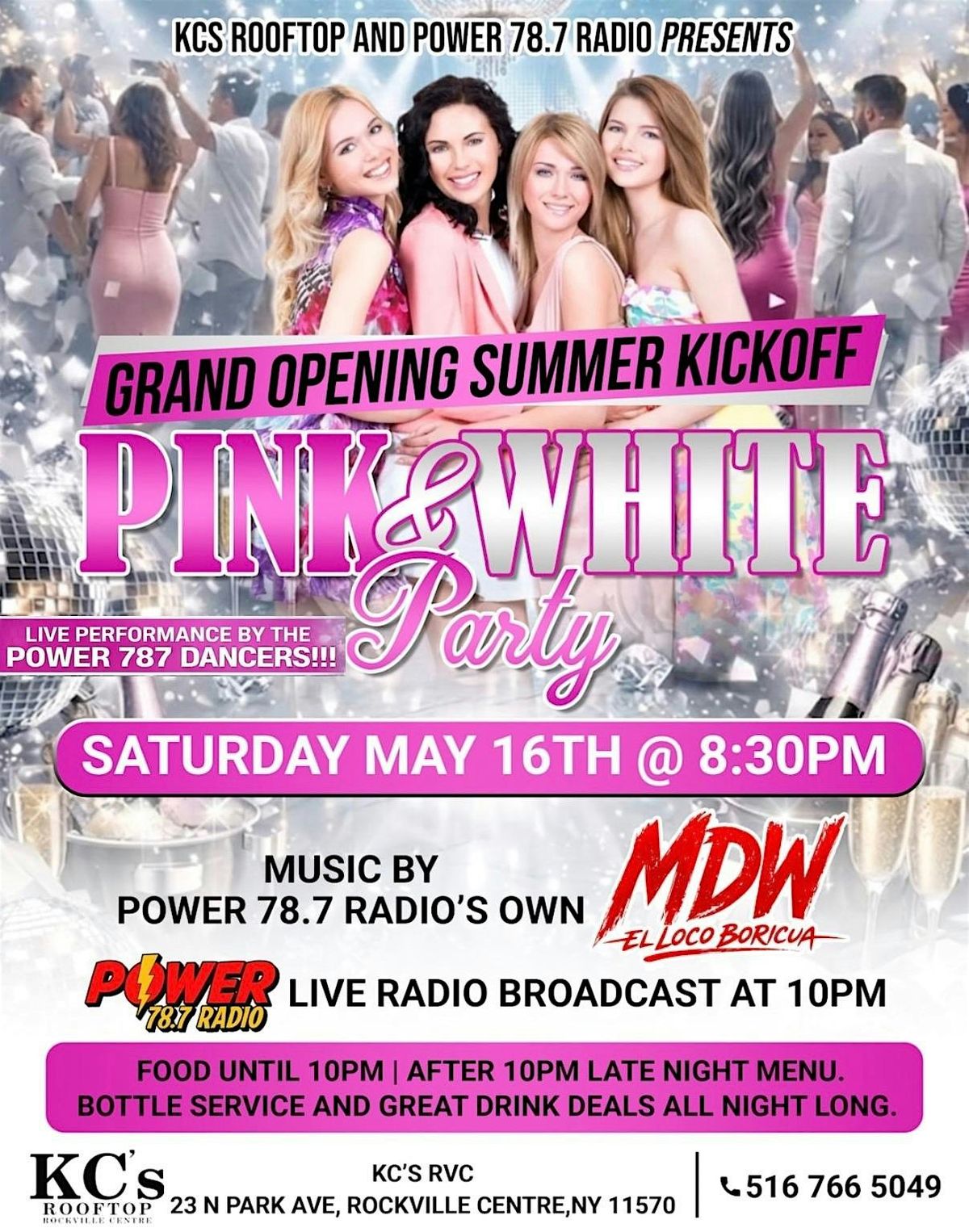 Kc Rooftop Rvc Pink & White Party