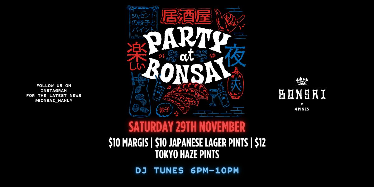 Bonsai After Dark, 29 November | Event in Manly | AllEvents