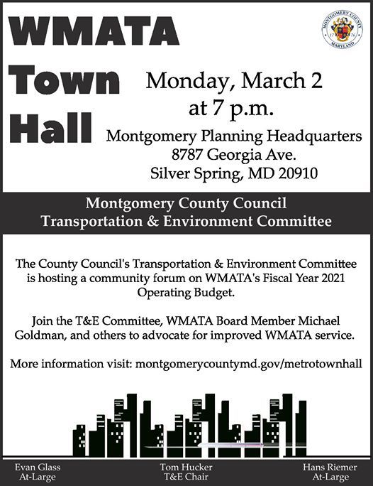 Wmata Town Hall At Montgomery County Md Planning Department