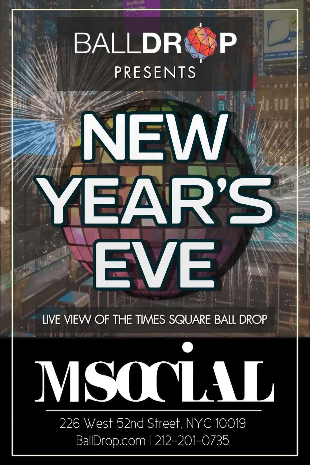 M Social Rooftop Times Square New Years Eve 2025, 31 December | Event in New York | AllEvents.in