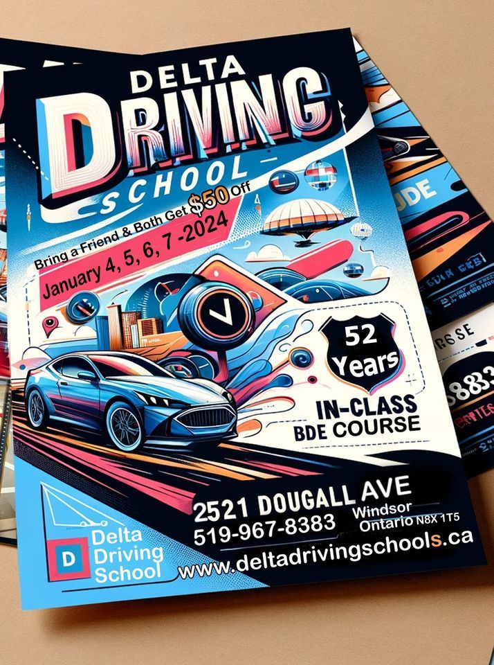 Drivers Ed Course Delta Driving School, 2521 Dougall Ave, Windsor, ON
