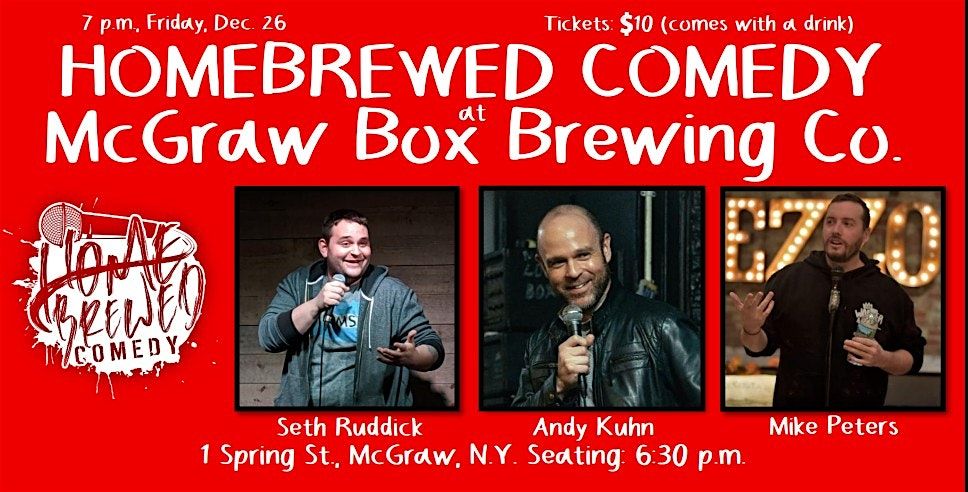 Homebrewed Comedy at McGraw Box Brewing Co., 26 December | Event in McGraw | AllEvents