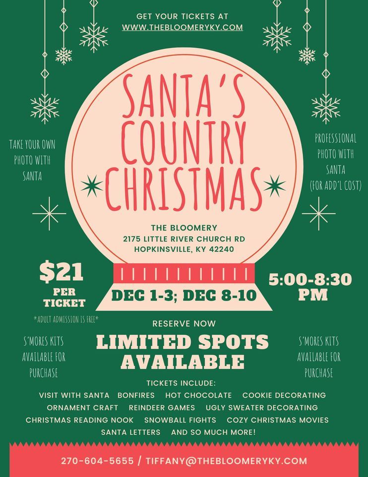 Santas Country Christmas at The Bloomery, The Bloomery, Allegre Santas Country Christmas